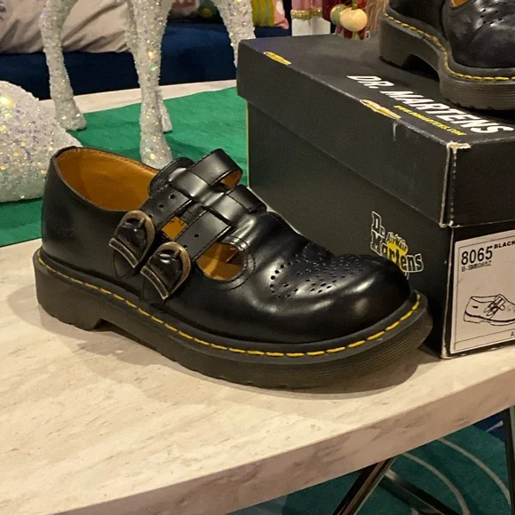 Dr. Martens Black Leather Buckle Shoes - Picture 5 of 10